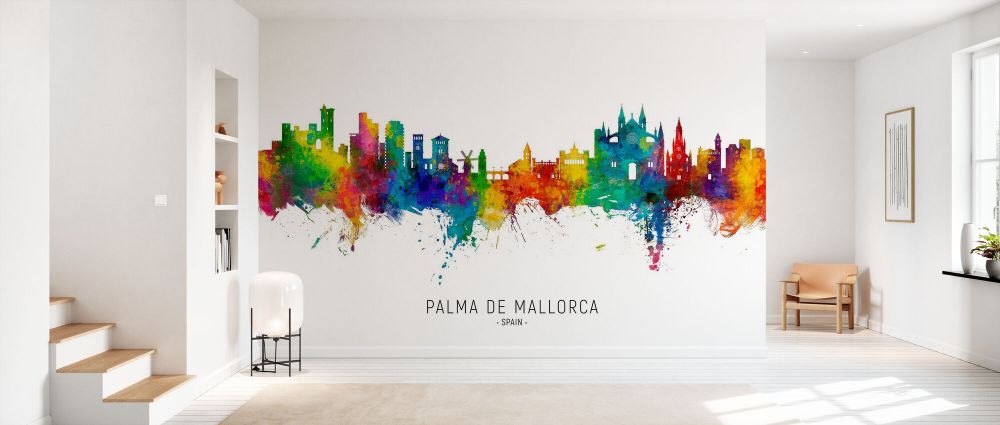 輸入壁紙 カスタム壁紙 PHOTOWALL / Palma de Mallorca Spain Skyline (e332812)