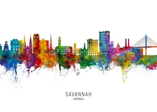 輸入壁紙 カスタム壁紙 PHOTOWALL / Savannah Georgia Skyline (e332850)