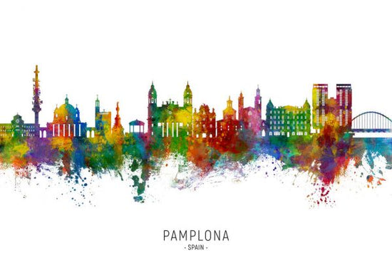 輸入壁紙 カスタム壁紙 PHOTOWALL / Pamplona Spain Skyline (e332877)