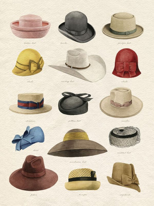 輸入壁紙 カスタム壁紙 PHOTOWALL / Vintage Hats II (e333632)