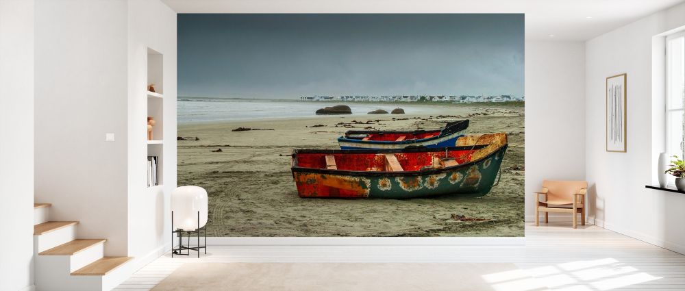 輸入壁紙 カスタム壁紙 PHOTOWALL / Brightly Painted Fishing Boats (e333789)