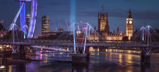 輸入壁紙 カスタム壁紙 PHOTOWALL / Night View of the London Eye Golden Jubilee Bridge(e334039)