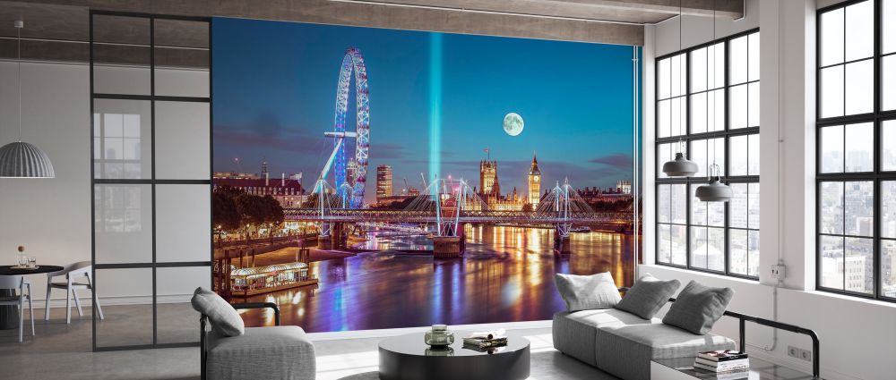 輸入壁紙 カスタム壁紙 PHOTOWALL / London Skyline Across the River (e334040)