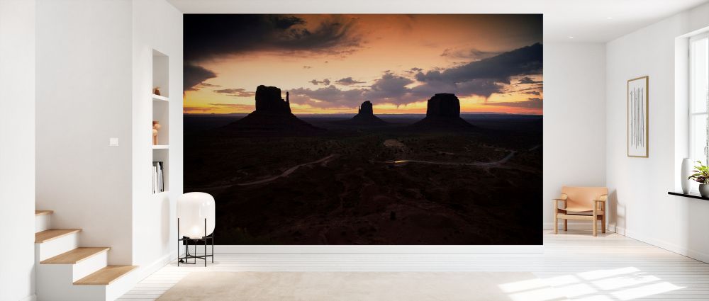 輸入壁紙 カスタム壁紙 PHOTOWALL / Monument Valley Nighfall (e334347)