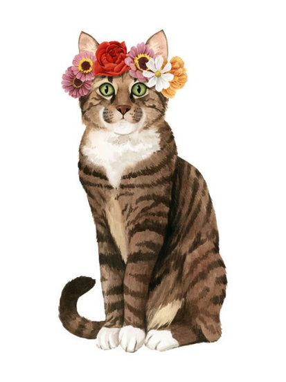 輸入壁紙 カスタム壁紙 PHOTOWALL / Flower Crown Cats (e334962)