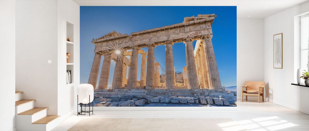 輸入壁紙 カスタム壁紙 PHOTOWALL / Acropolis of Athens and Helios Sun (e337082)