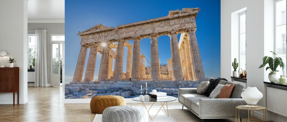 輸入壁紙 カスタム壁紙 PHOTOWALL / Acropolis of Athens and Helios Sun (e337082)