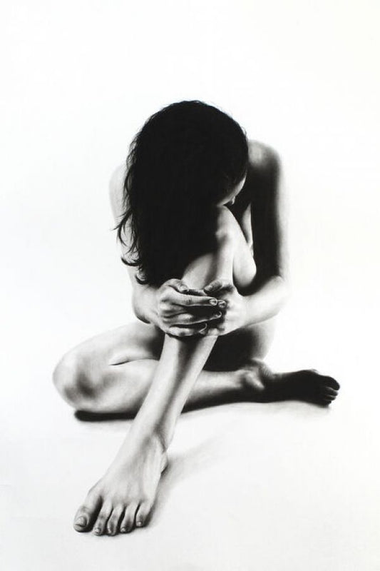 輸入壁紙 カスタム壁紙 PHOTOWALL / Nude Woman Charcoal Study 51 (e338678)