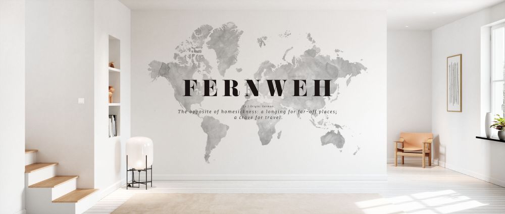 輸入壁紙 カスタム壁紙 PHOTOWALL / Fernweh World Map (e84240)