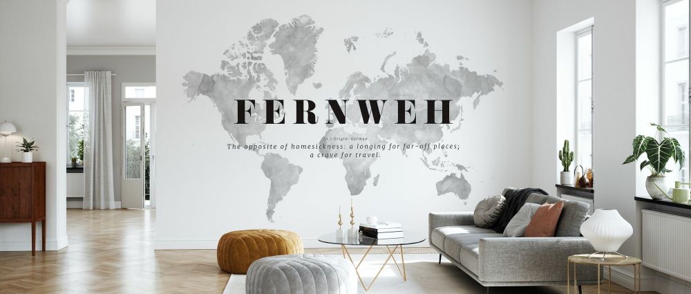 輸入壁紙 カスタム壁紙 PHOTOWALL / Fernweh World Map (e84240)