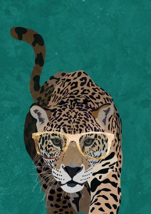 輸入壁紙 カスタム壁紙 PHOTOWALL / Curious Green Leopard (e85641)