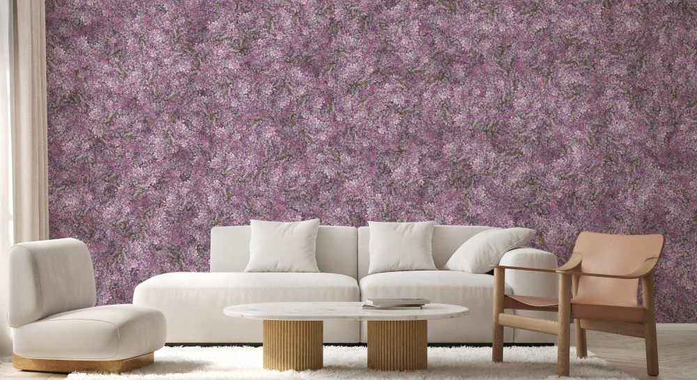 輸入壁紙 カスタム壁紙 PHOTOWALL / Purple Little Flowers for the Prettiest Girl in the World (e92899)