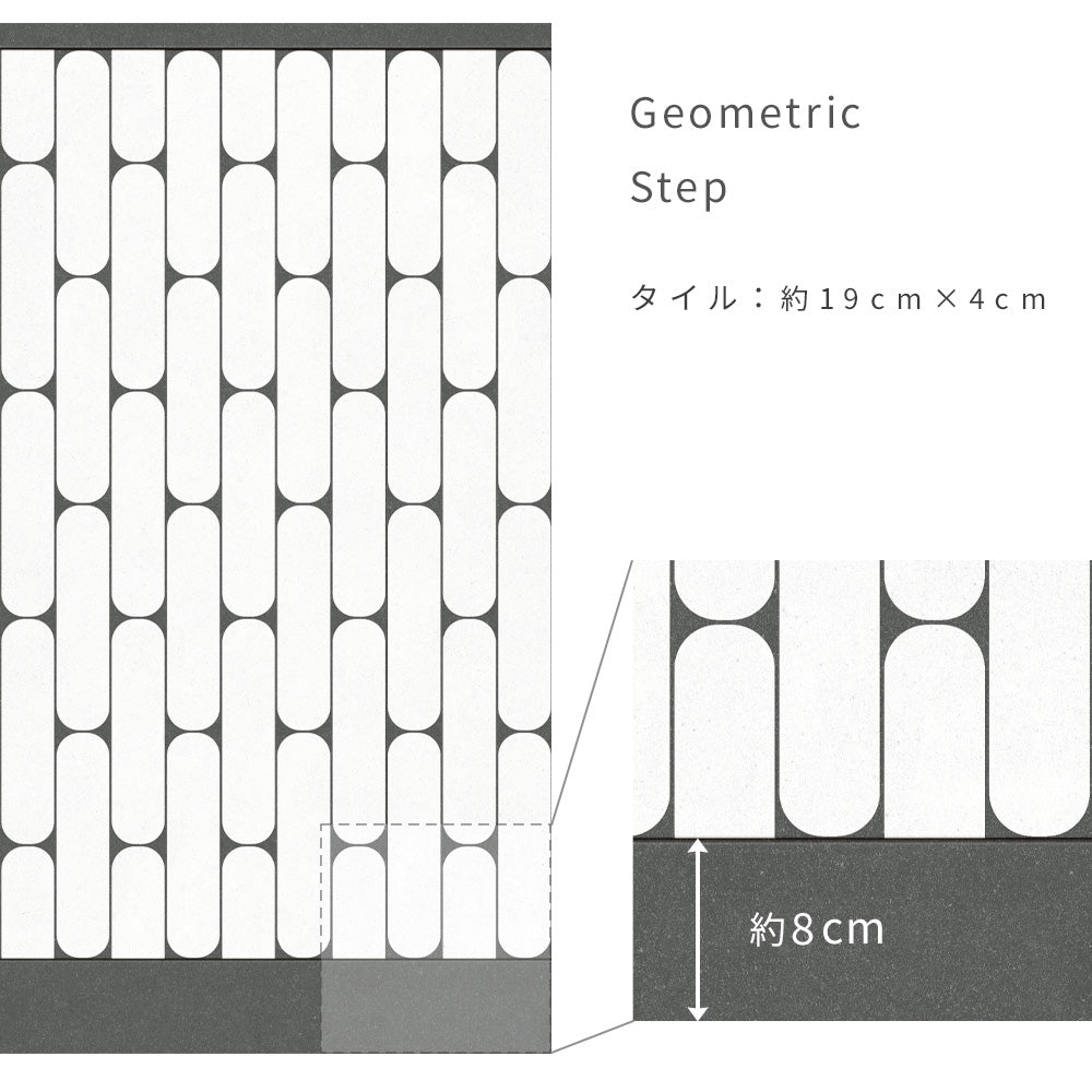 はがせる壁紙 シールタイプ Room No.0 ローワーウォールシート Lower wall sheet　Geometric Step　TRN-LWS11