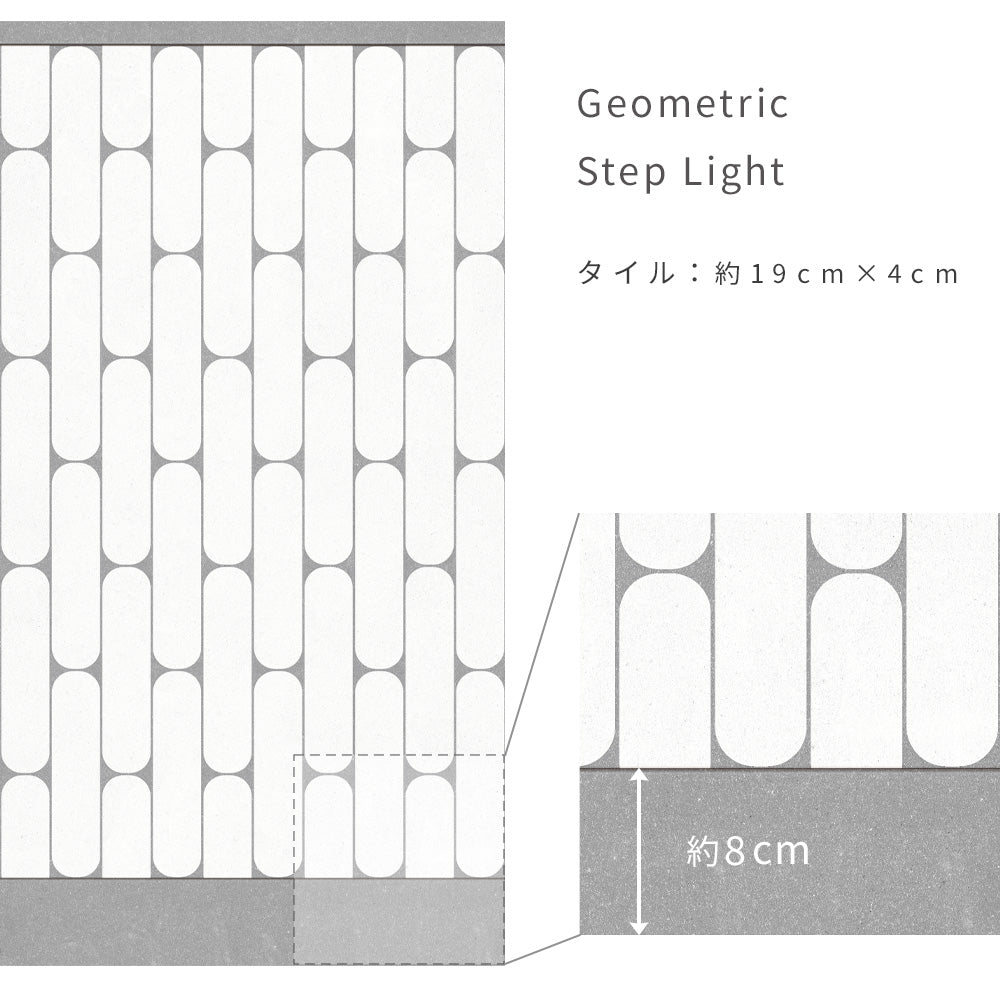 はがせる壁紙 シールタイプ Room No.0 ローワーウォールシート Lower wall sheet　Geometric Step Light　TRN-LWS12