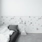 はがせる壁紙 シールタイプ Room No.0 ローワーウォールシート Lower wall sheet　Marble Tiles White　TRN-LWS15