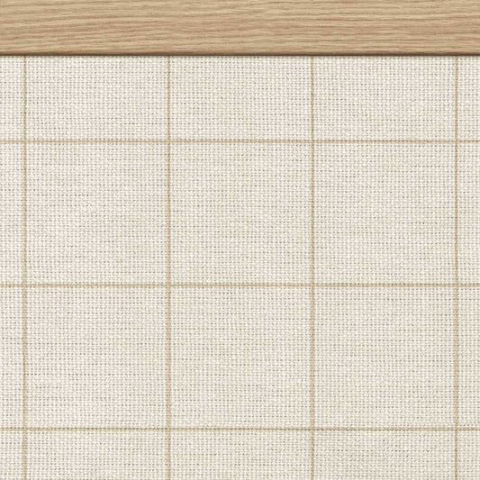 【サンプル】はがせる壁紙 シールタイプ SLOW TiME ローワーウォールシート Lower wall sheet ファブリックチェック　ベージュ　TST-LWS23