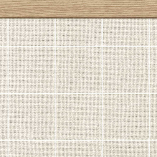 【サンプル】はがせる壁紙 シールタイプ SLOW TiME ローワーウォールシート Lower wall sheet ファブリックチェック　ホワイト　TST-LWS24