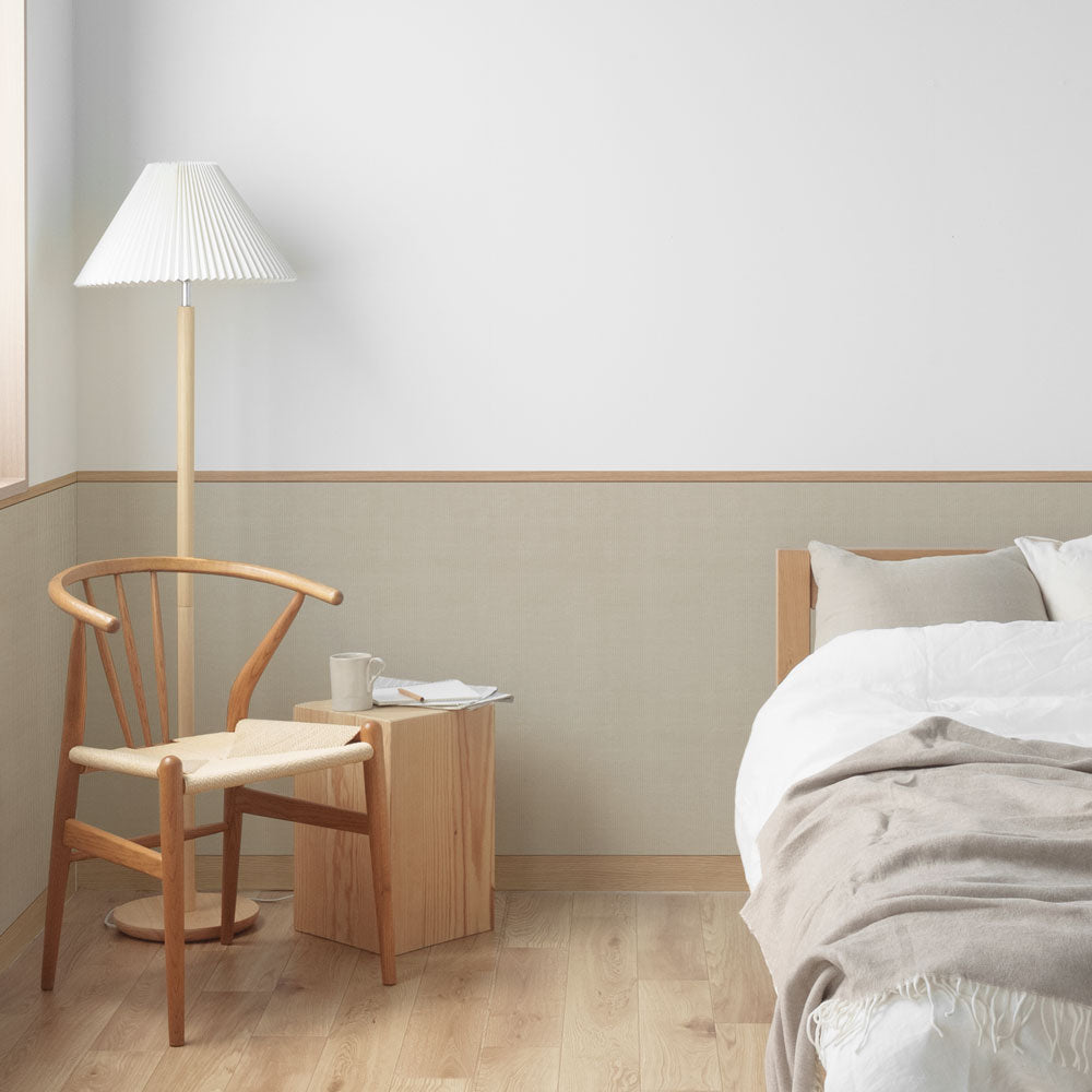 はがせる壁紙 シールタイプ ローワーウォールシート Lower wall sheet ファブリック　グレージュ　TST-LWS28