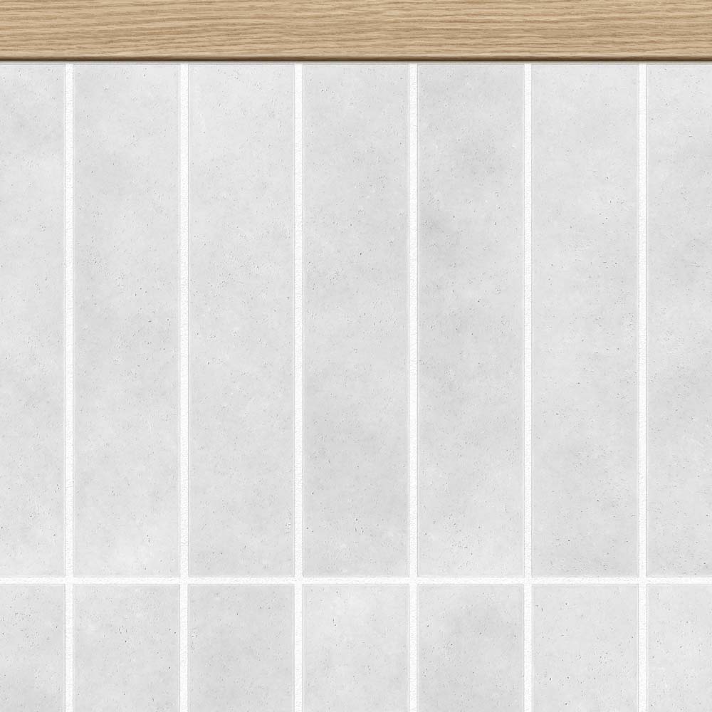 【サンプル】はがせる壁紙 シールタイプ SLOW TiME ローワーウォールシート Lower wall sheet 素焼きタイル　グレー　TST-LWS29