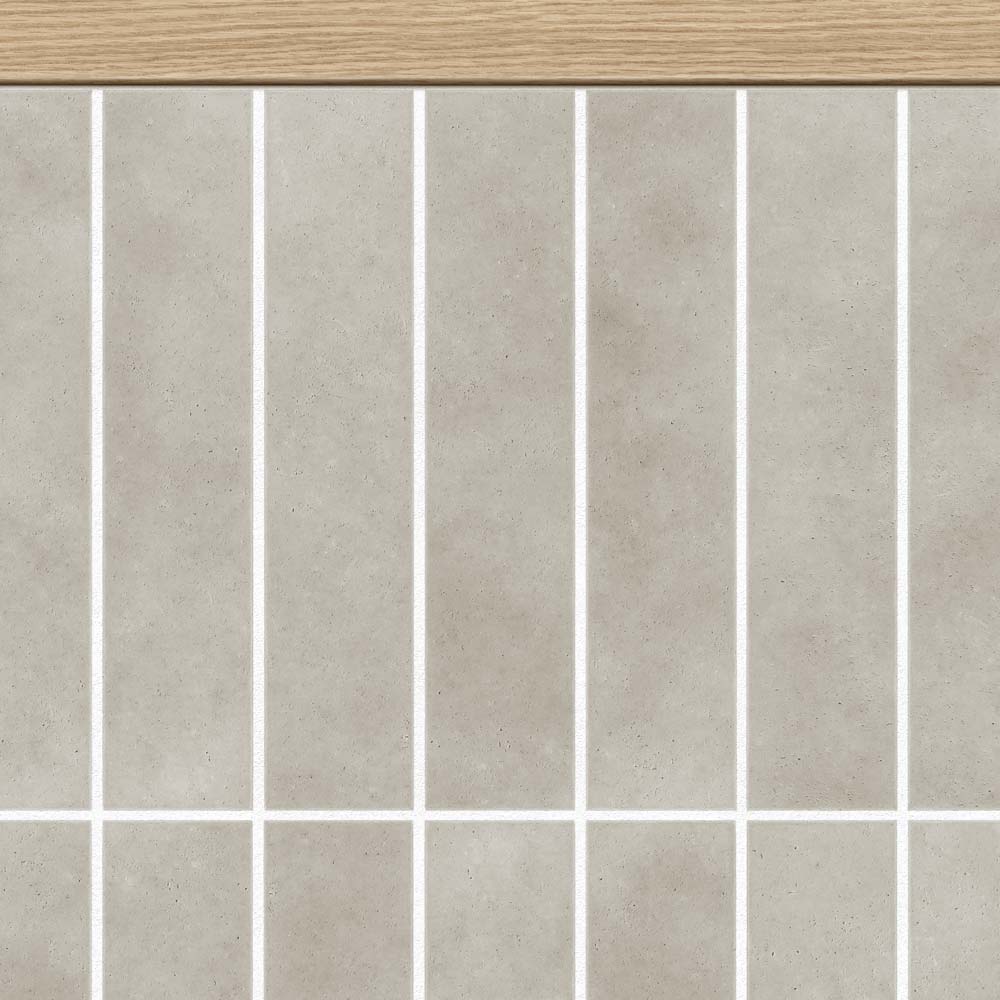 【サンプル】はがせる壁紙 シールタイプ SLOW TiME ローワーウォールシート Lower wall sheet 素焼きタイル　グレージュ　TST-LWS31