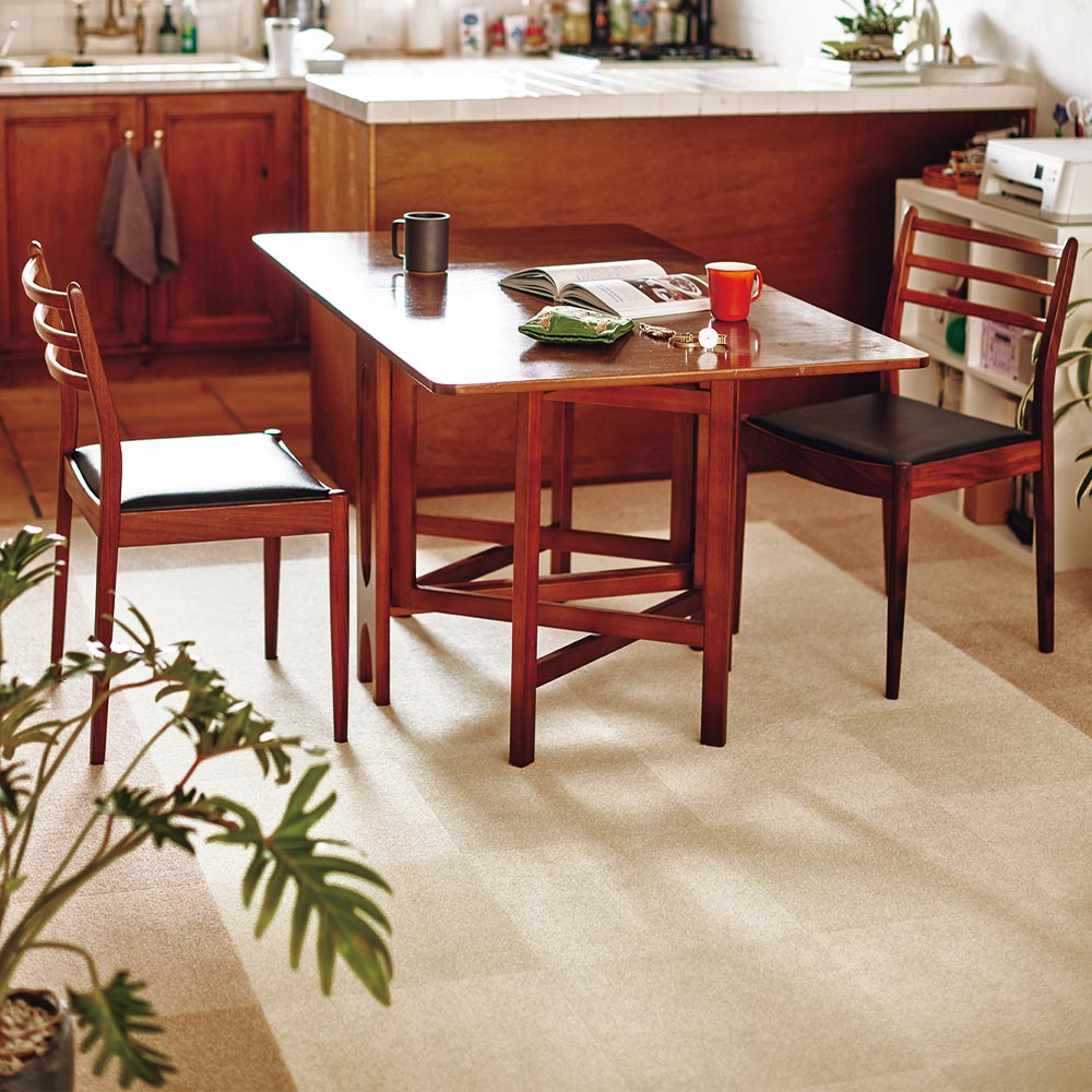 洗えるタイルカーペット 東リ ファブリックフロア アタック270 キャンバスファイン 【1ケース(10枚入)単位で販売】 AK2701 スノー 吸着タイプ 床暖房対応