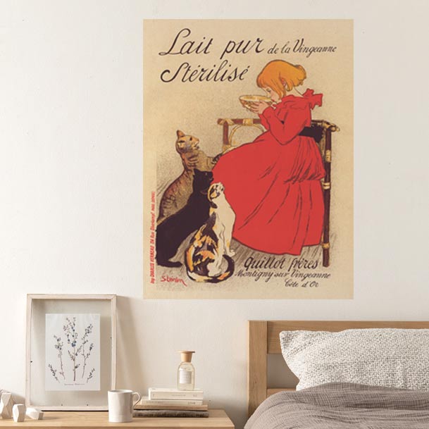 貼ってはがせる 消臭アートポスター Art Poster シールタイプ ねこ SHP-00172 Lサイズ