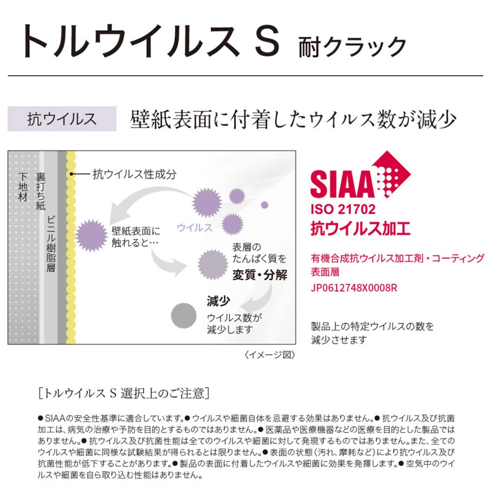 生のり付き【10mパック】国産壁紙 クロス / シンコール / 菌の抑制におすすめ BA-7034