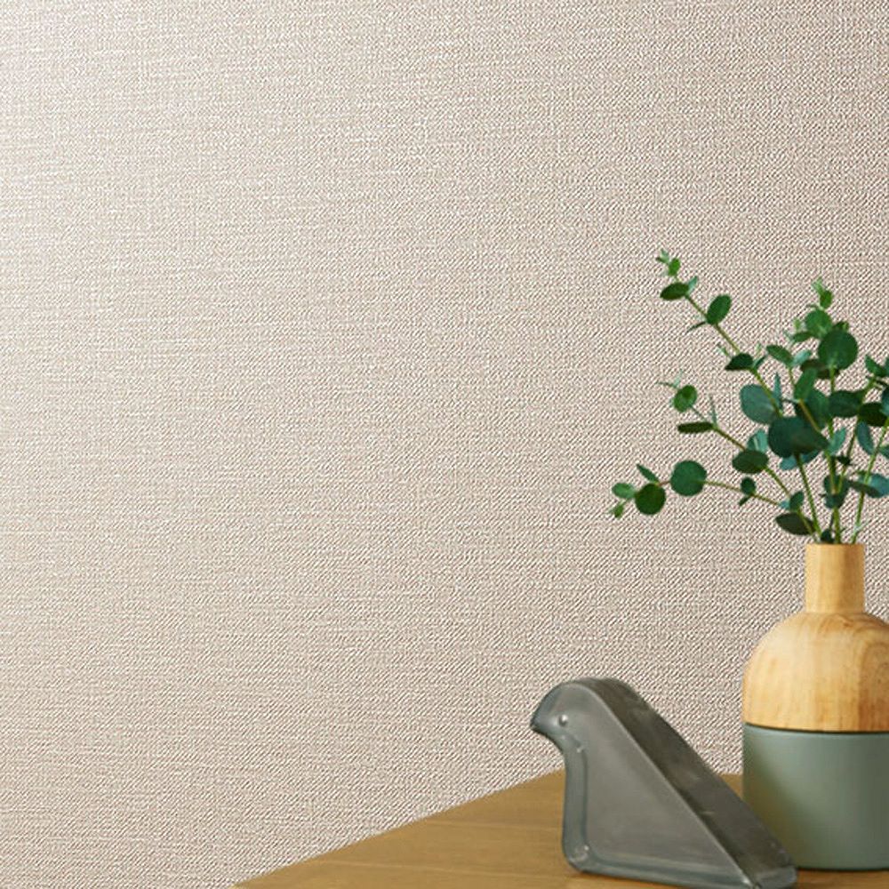 BB-2075 壁紙 のり付き クロス / シンコール / ベスト ベージュの無地【30m+施工道具セット】