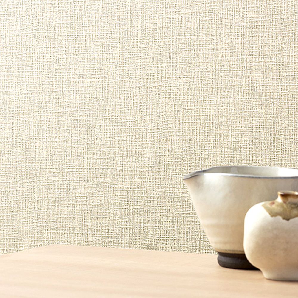 BB-2083 壁紙 のり付き クロス / シンコール / ベスト ベージュの無地【15mパック】