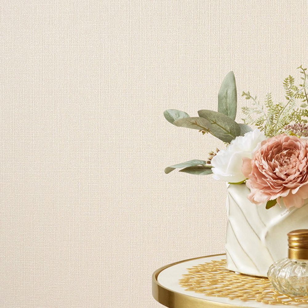 BB-2091 壁紙 のり付き クロス / シンコール / ベスト ベージュの無地【30m+施工道具セット】