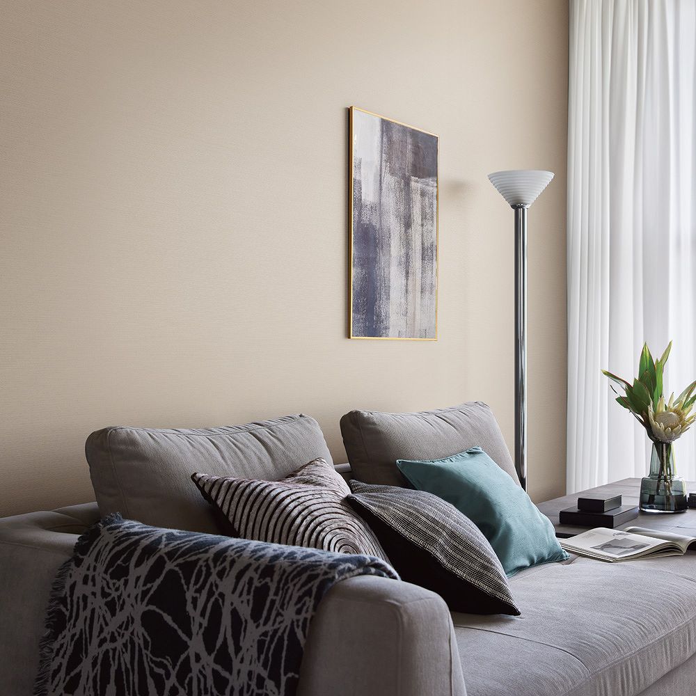 BB-2136 壁紙 のり付き クロス / シンコール / ベスト ベージュの無地【15mパック】