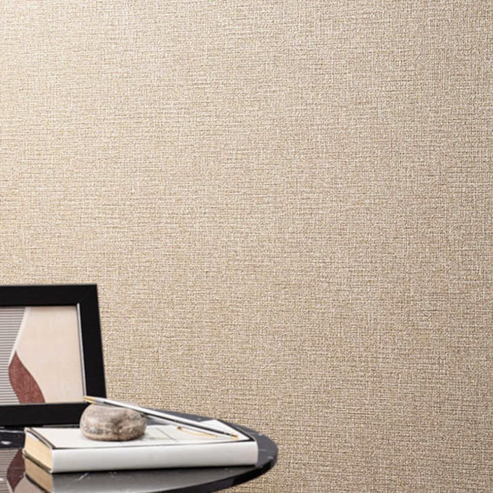 BB-2194 壁紙 のり付き クロス / シンコール / ベスト ベージュの無地【15mパック】