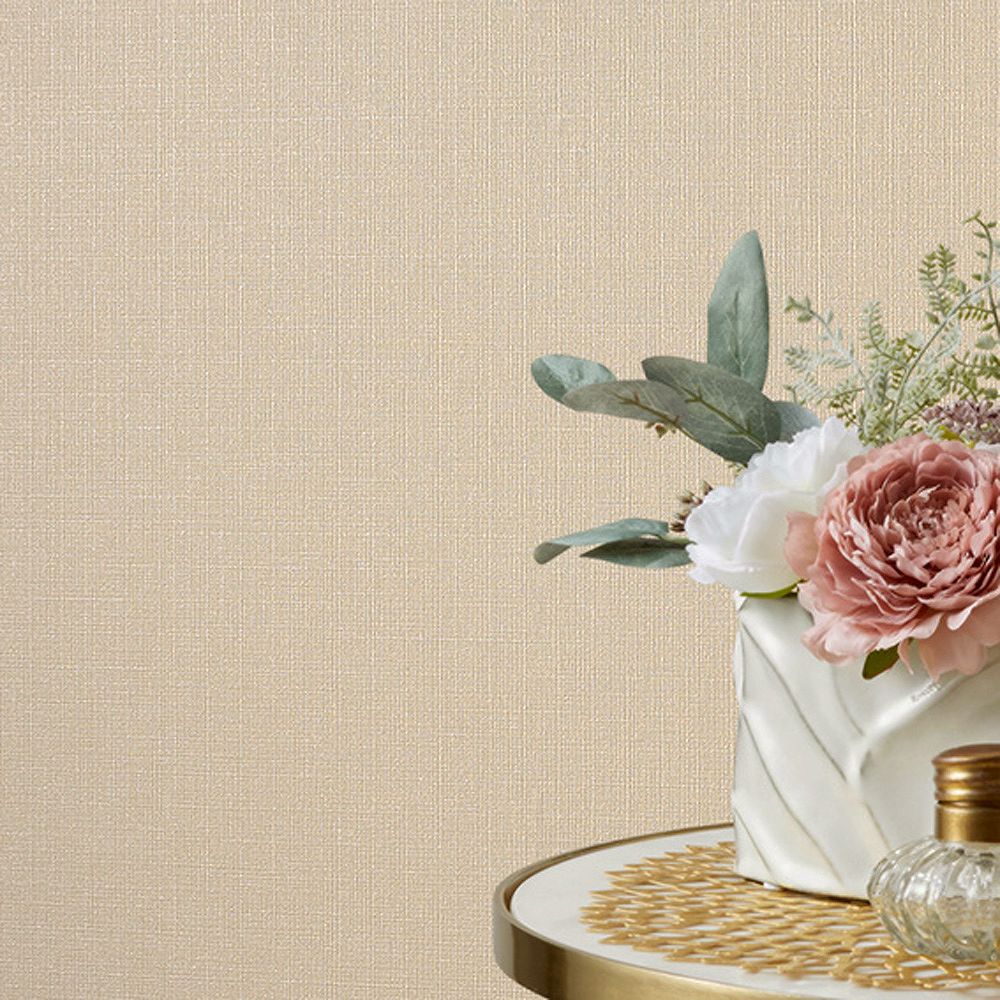 BB-2197 壁紙 のりなし クロス / シンコール / ベスト ベージュの無地【50m巻】