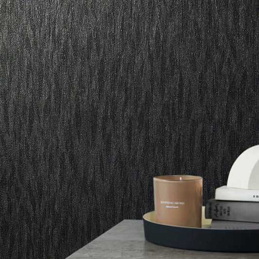 BB-2260 壁紙 のり付き クロス / シンコール / ベスト ブラックの無地【30m+施工道具セット】