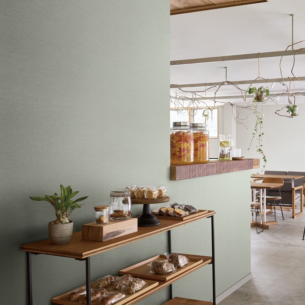 BB-2286 壁紙 のり付き クロス / シンコール / ベスト グリーンの無地【15m+施工道具セット】