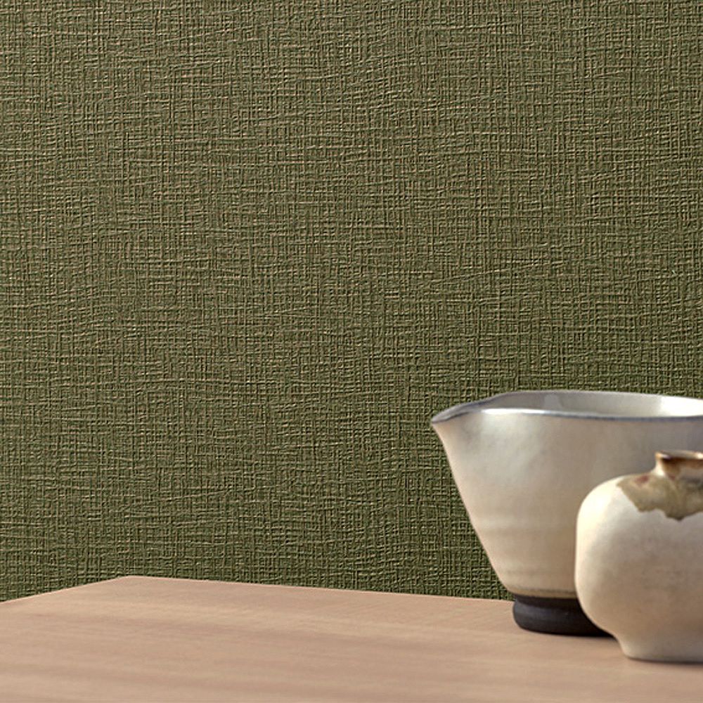 BB-2320 壁紙 のり付き クロス / シンコール / ベスト グリーンの無地【15mパック】