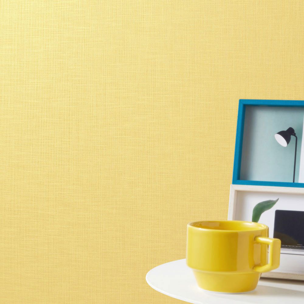 BB-2327 壁紙 のり付き クロス / シンコール / ベスト イエローの無地【15mパック】