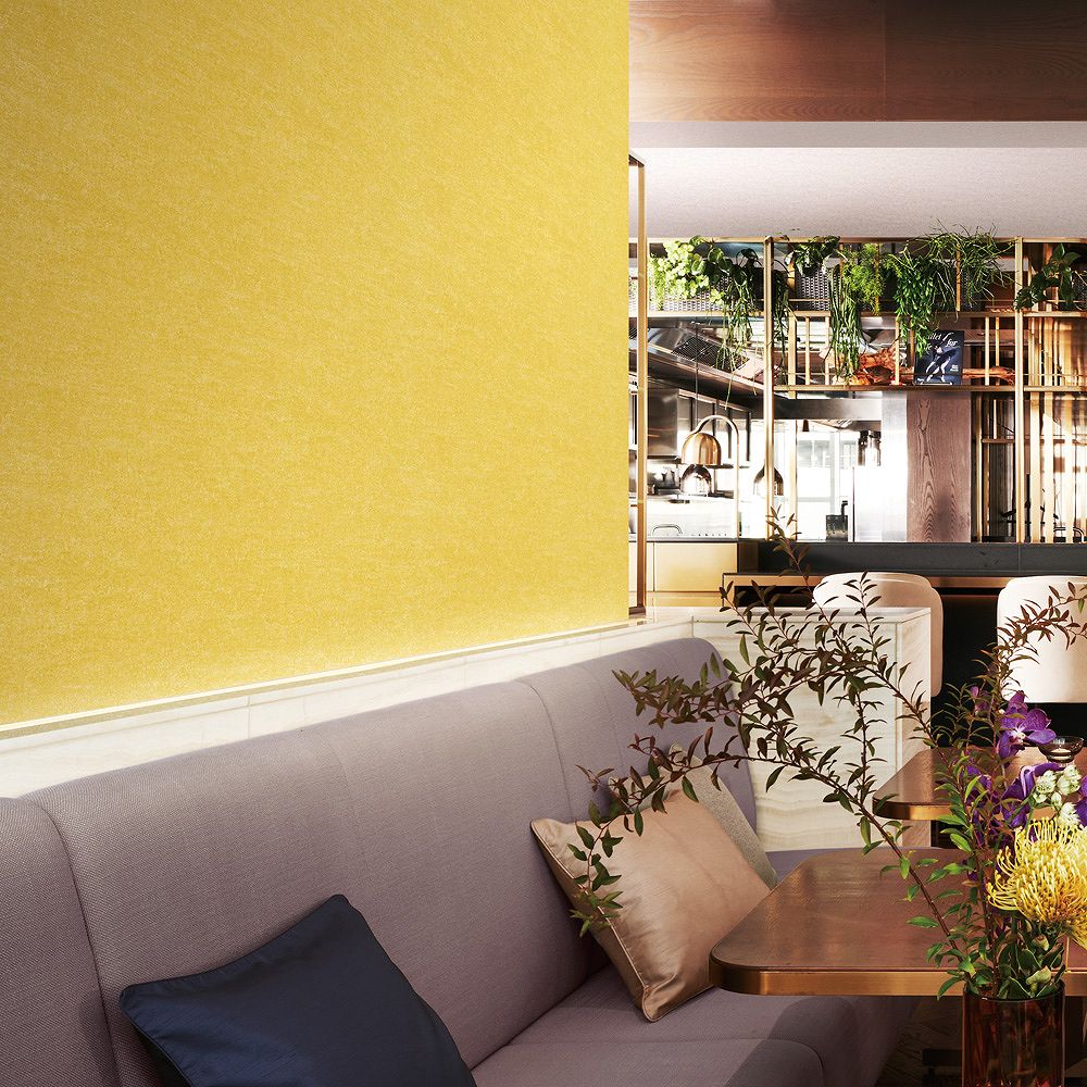 BB-2331 壁紙 のり付き クロス / シンコール / ベスト イエローの無地【10mパック】