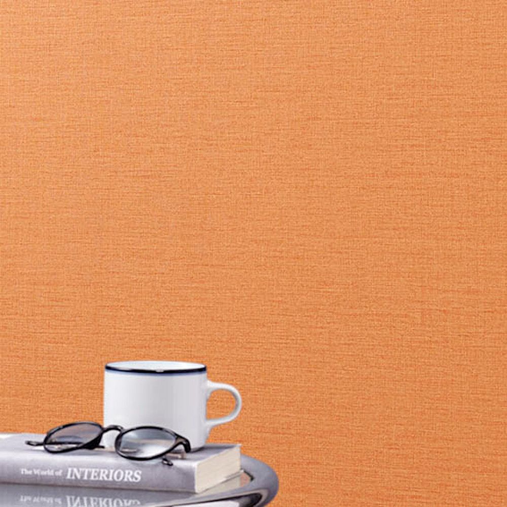 BB-2343 壁紙 のり付き クロス / シンコール / ベスト オレンジの無地【10mパック】