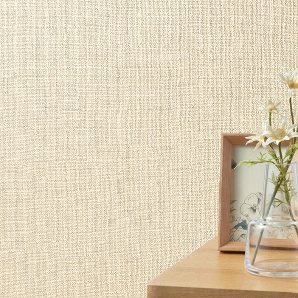 BB-2349 壁紙 のりなし クロス / シンコール / ベスト ベージュの無地【1m単位切り売り】