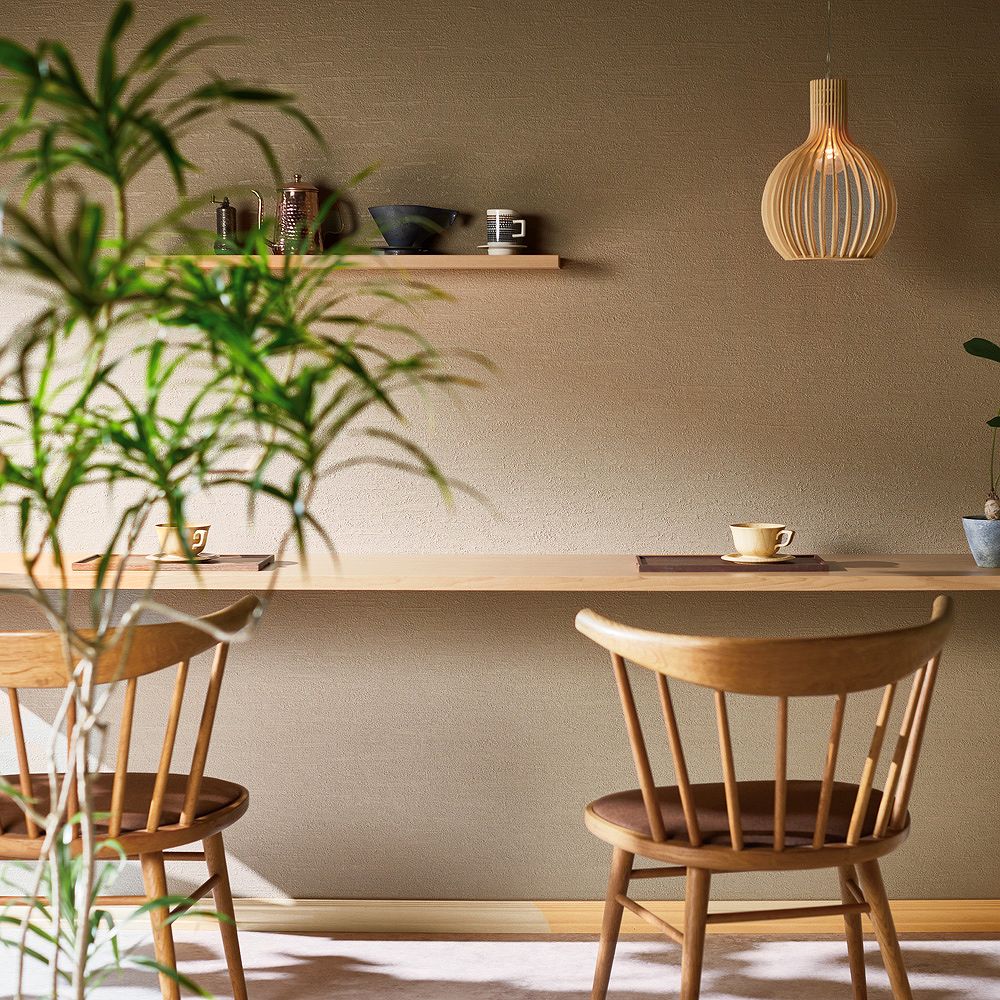 BB-2433 壁紙 のり付き クロス / シンコール / ベスト ブラウンの無地【15mパック】