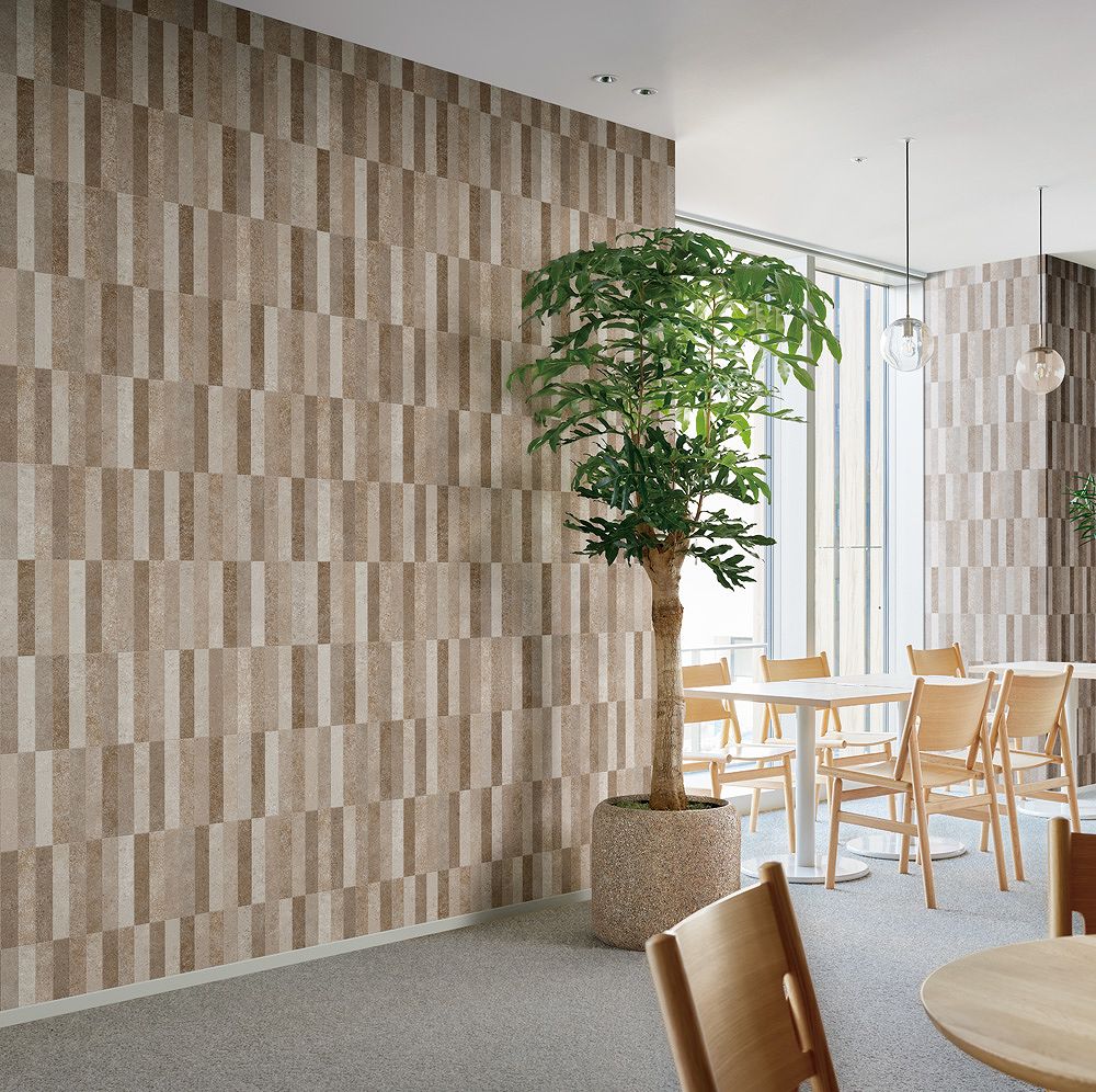 BB-2436 壁紙 のり付き クロス / シンコール / ベスト タイル柄【30m+施工道具セット】