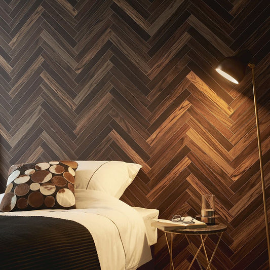 BB-2483 壁紙 のり付き クロス / シンコール / ベスト ダーク木目【10mパック】