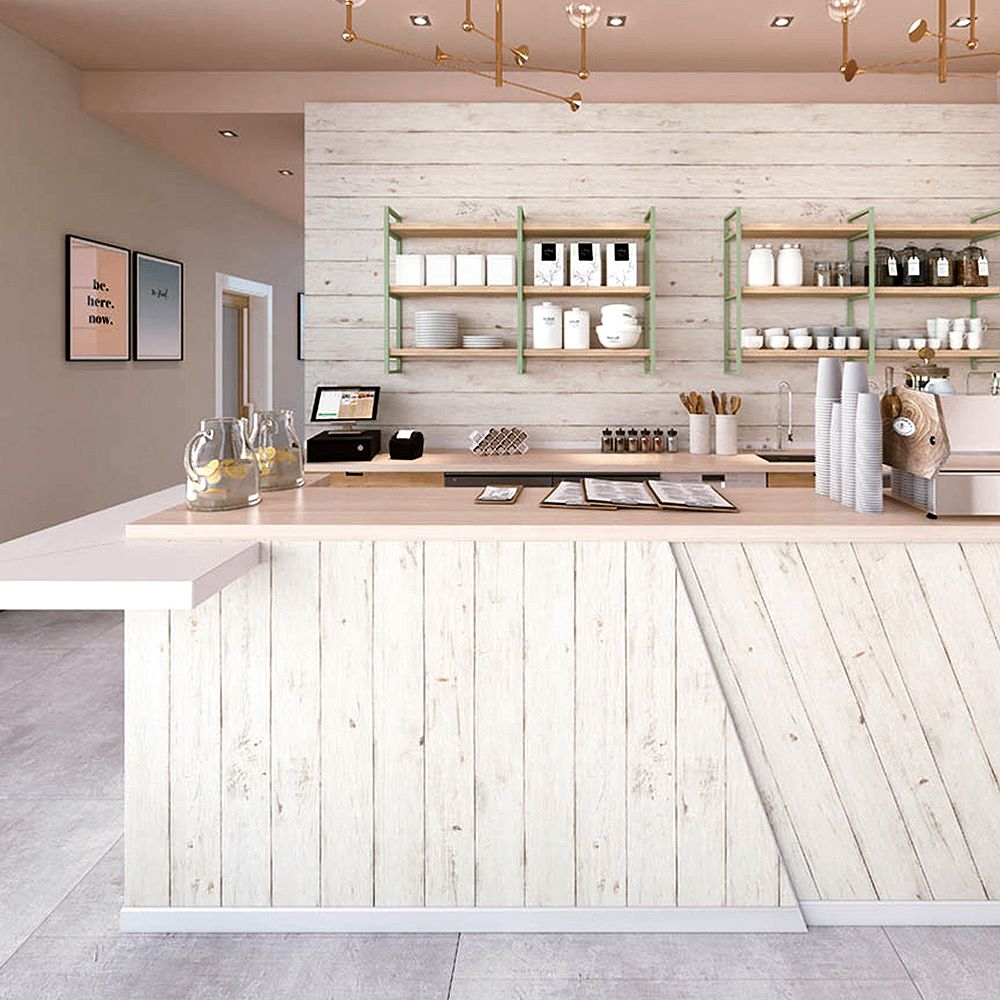 BB-2490 壁紙 のりなし クロス / シンコール / ベスト ホワイト木目【サンプル】