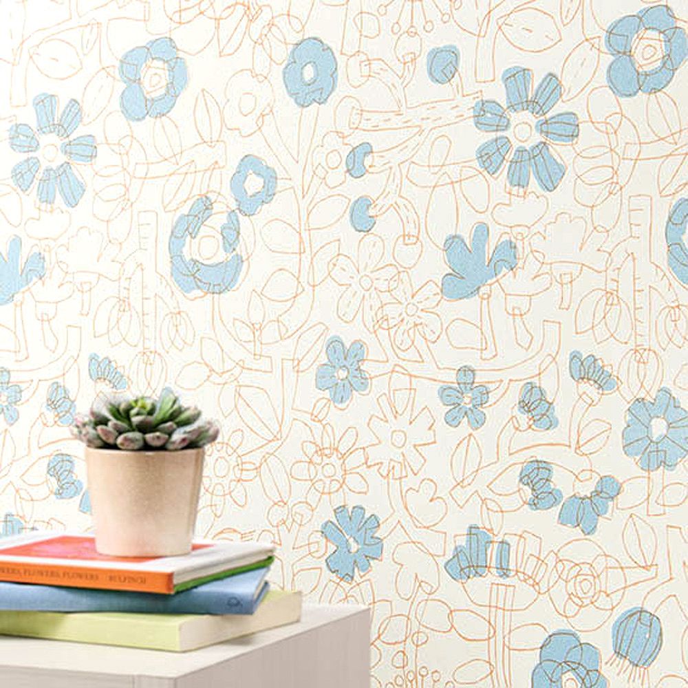 BB-2679 壁紙 のり付き クロス / シンコール / ベスト 花柄【30mパック】