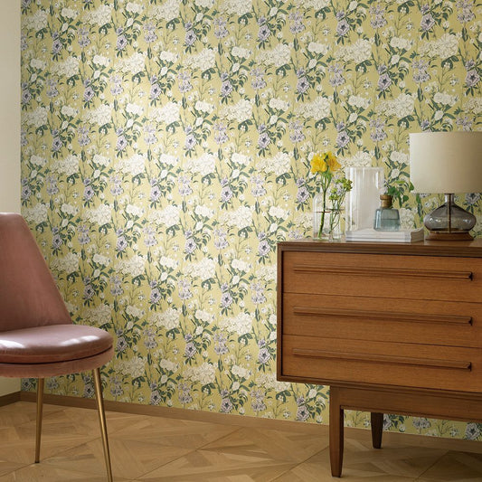 BB-2722 壁紙 のり付き クロス / シンコール / ベスト 花柄【30m+施工道具セット】