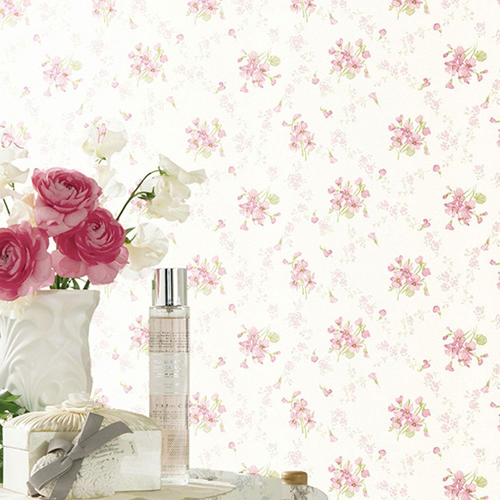 BB-2724 壁紙 のりなし クロス / シンコール / ベスト 花柄【50m巻】