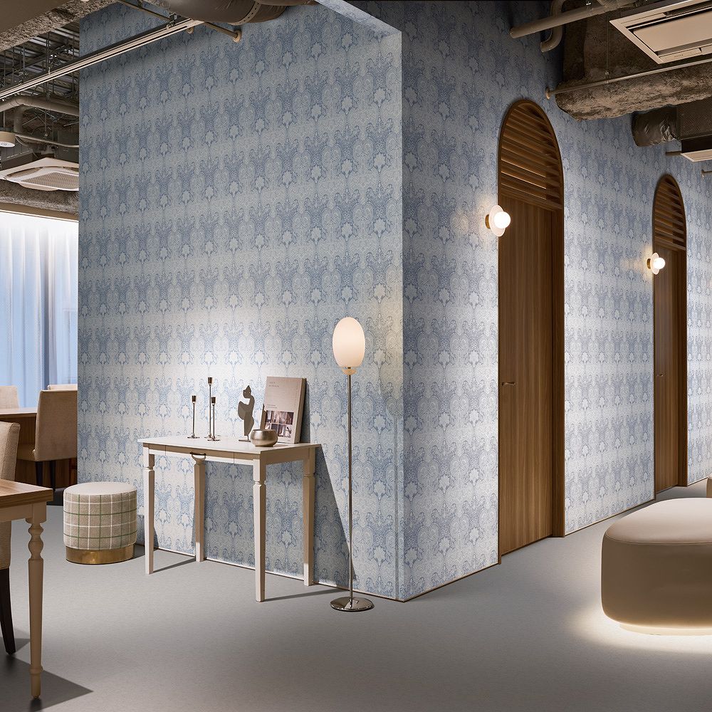 BB-2738 壁紙 のり付き クロス / シンコール / ベスト ブルーの無地【30m+施工道具セット】