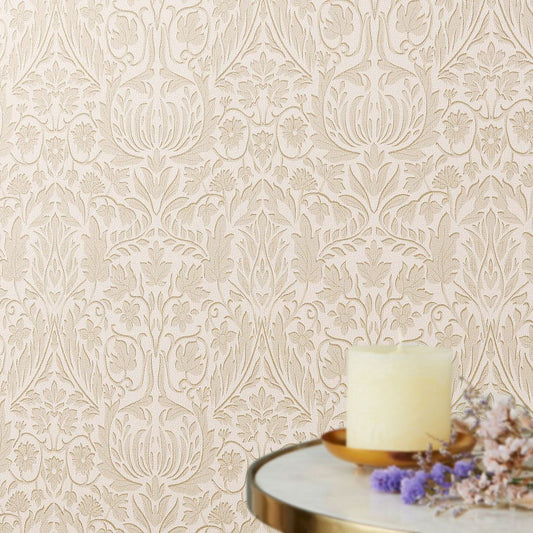 BB-2756 壁紙 のり付き クロス / シンコール / ベスト ベージュ【30m+施工道具セット】