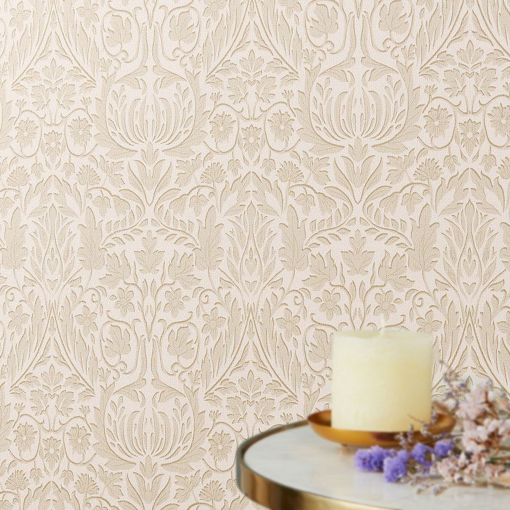 BB-2756 壁紙 のり付き クロス / シンコール / ベスト ベージュ【30mパック】